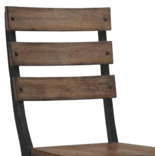 Bernards Halsey Black/Brown Casual Side Chair-1