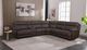 CHEERS Madrid Chocolate 6-Piece  Leather Power Reclining Sectional -0