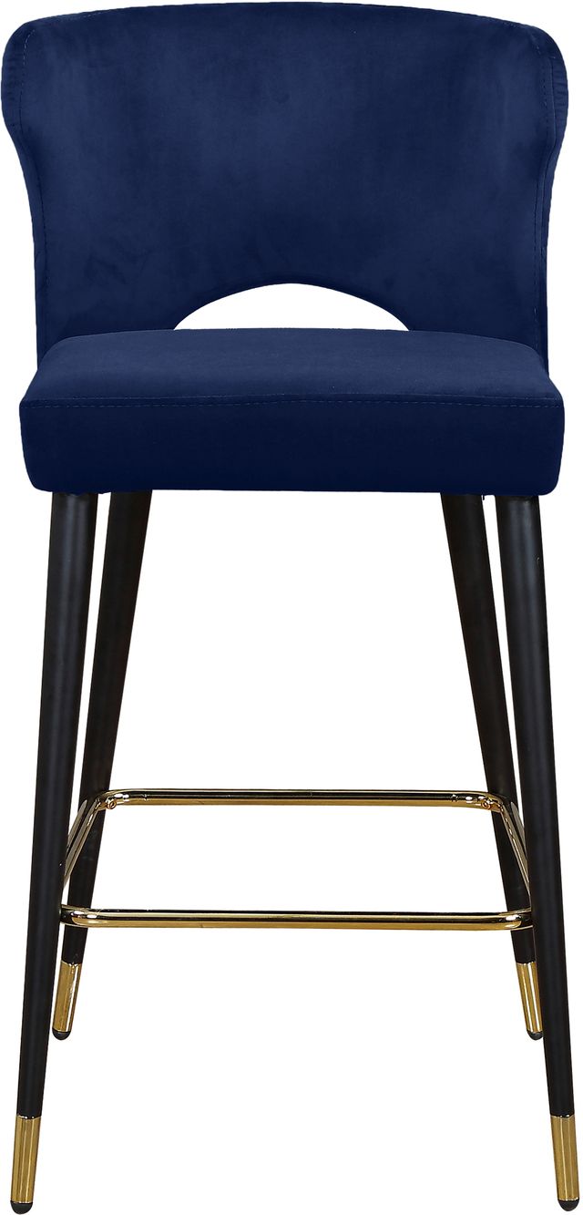 Meridian Furniture Kelly Navy Velvet Counter Stool-2