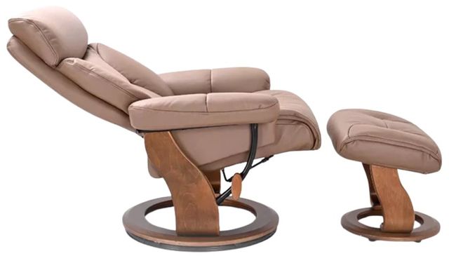 BenchMaster Trend Line Emmie Cocoa Manual Recliner with Ottoman Set-3