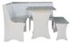 Linon Coastal 3-Piece Graywash/White Corner Nook Set-3