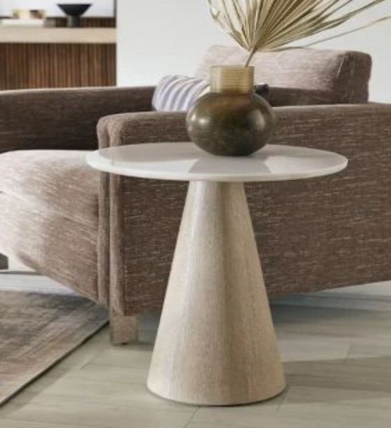 Hooker® Furniture Modern Mood White Marble Top Accent Table with Diamond Base-3