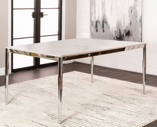 Cramco Atom Sintered Stone Top 70" Dining Table with Chrome Base-3