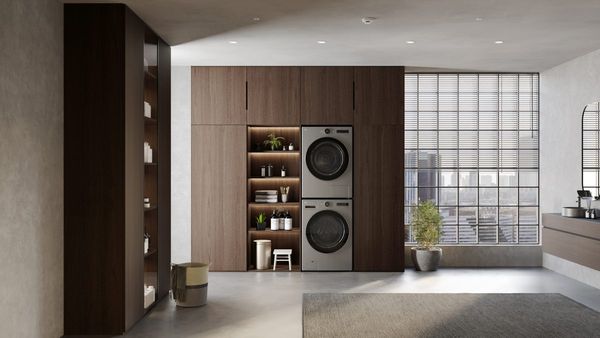 LG Steel Front Load Washer LG 5.0 Cu. Ft. Black Steel Front Load Washer