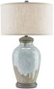 Currey & Company Chatswood Blue-Green/Gray/Oatmeal Table Lamp-2