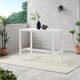 Linon Alora White Aluminum Dining Table-1