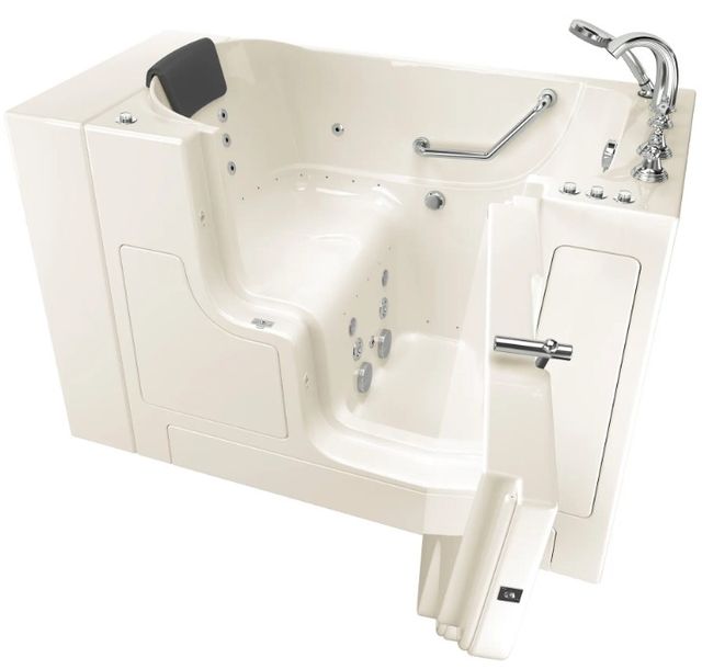 American Standard Gelcoat Linen 30” x 52” Walk-in Tub with Combination Air Spa and Whirlpool Systems - Right-Hand Drain with Faucet-0