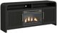 Elements International Ridgemont Black with Grain 70" TV Console with Fireplace Insert-0
