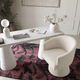 TOV Furniture Kristen Cream Rolling Desk Chair-1