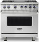Viking® 7 Series 36" Stainless Steel Pro Style Liquid Propane Gas Range-0