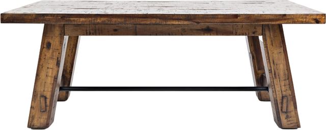 Jofran Inc. Cannon Valley Brown Trestle Cocktail Table-2