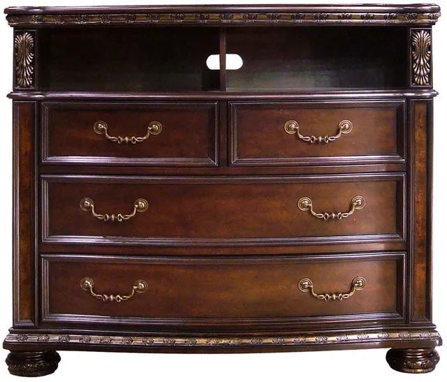 Steve Silver Co. Monte Carlo Lustrous Cocoa Media Chest-0