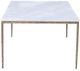 Dovetail Furniture Salas White Coffee Table with Copper Base-2