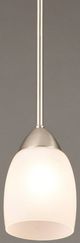 YHD Mirror Lake Brush Nickel/White 1-Light Incandescent Pendant-4