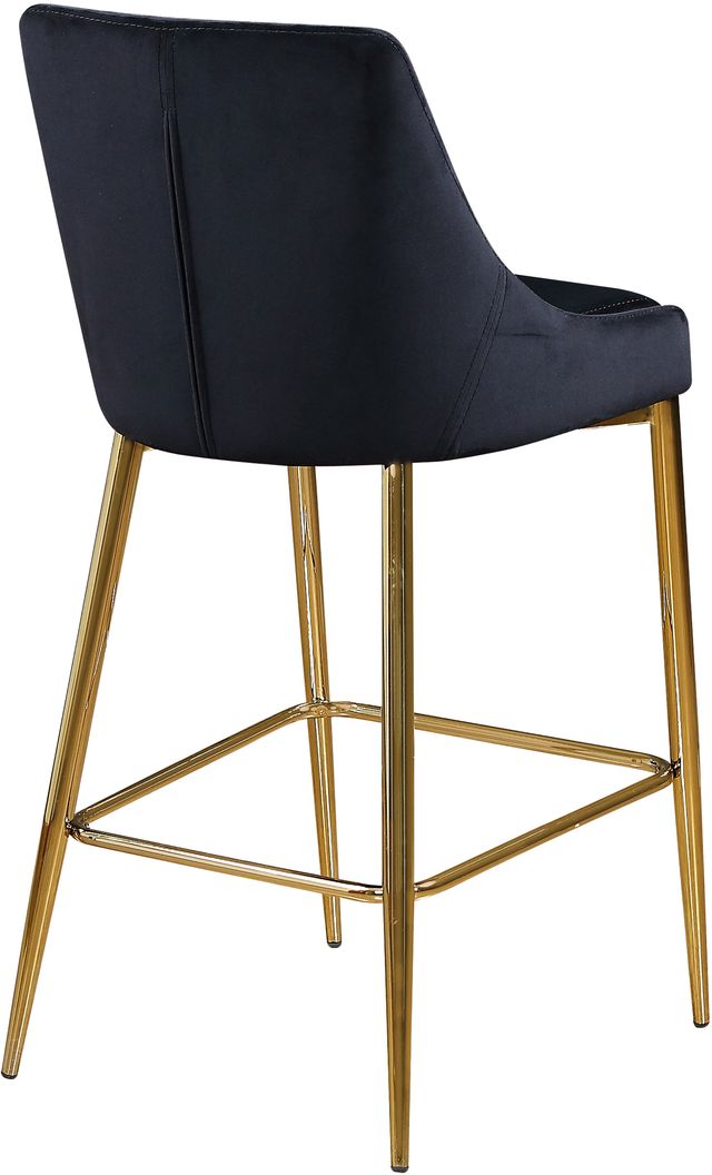 Meridian Furniture Karina Black Velvet Counter Stool-1
