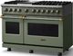 Viking® 5 Series 48" Eucalyptus Pro Style Dual Fuel (LP) Range with Brushed Brass Trim-3