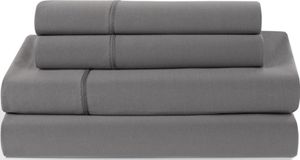 Bedgear Grey Dri-Tec Performance Twin Sheet Set