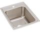 Elkay Lustertone® Lustrous Satin 17'' 1-Hole Single Bowl Drop-in Sink-0