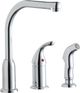 Elkay Everyday Chrome Everyday Kitchen Deck Mount Faucet with Remote Lever Handle and Side Spray-0