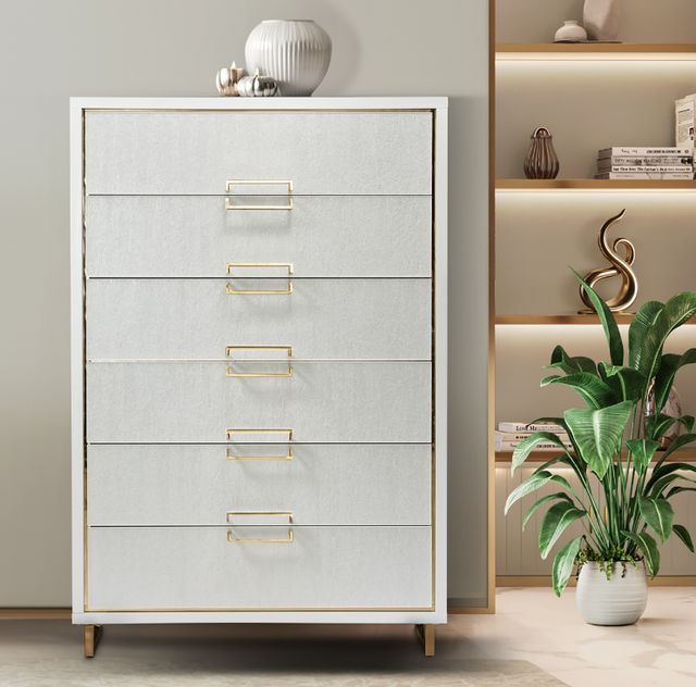 Michael Amini® Palm Gate Cloud White Chest-1