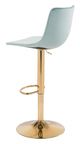 Zuo® Prima Light Green & Gold Bar Chair-3
