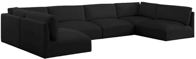 Meridian Furniture Ease 6-Piece Black Modular Sectional-0