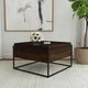 Coaster® Fulton Dark Brown Coffee Table with Black Base-4