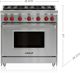 Wolf® 36" Stainless Steel Pro Style Natural Gas Range-3