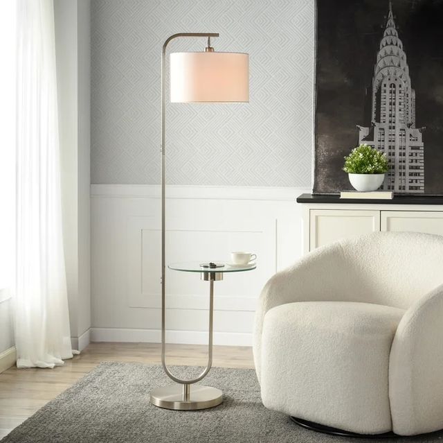 Stylecraft Brushed Nickel Floor Lamp-1