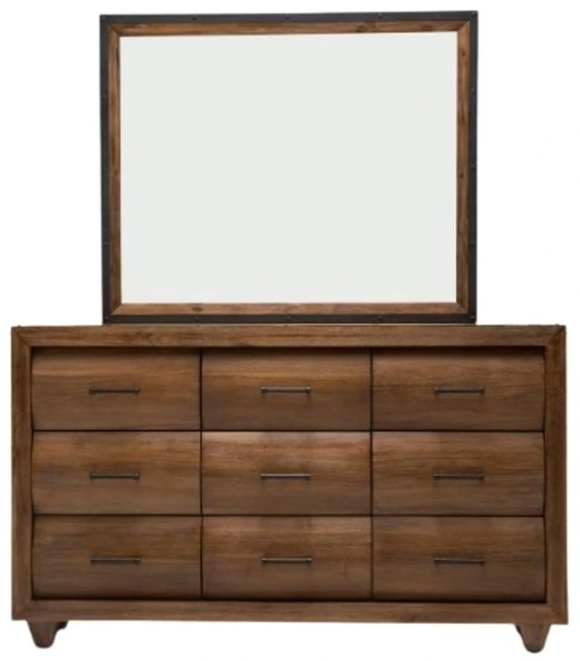 Michael Amini® Brooklyn Walk Burnt Umber Dresser and Mirror-1