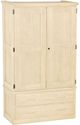 Crate Designs™ Furniture Unfinished Shelf And Hanging Rod Armoire-1
