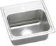 Elkay Lustertone® Classic Lustrous Satin Stainless Steel 1-Hole Single Bowl Drop-In ADA Kitchen Sink with Quick-Clip-0