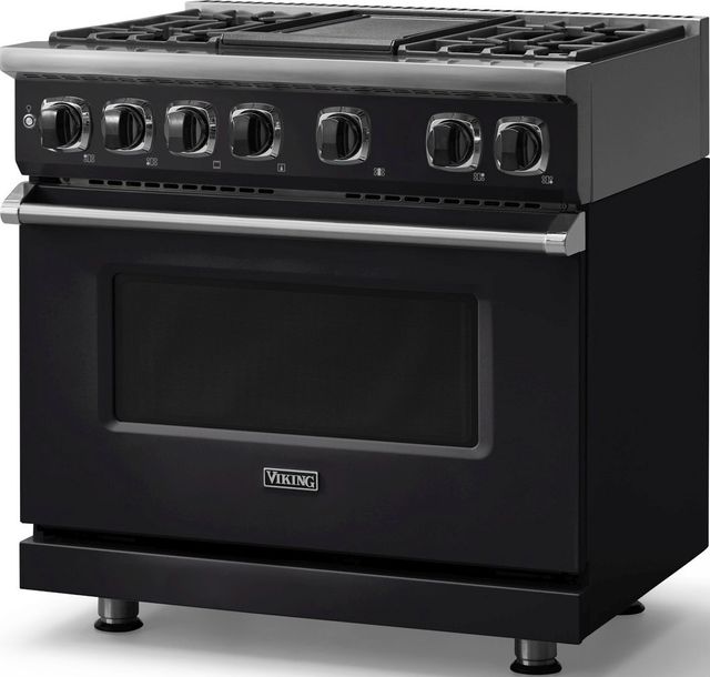 Viking® 7 Series 36" Onyx Pro Style Dual Fuel Range with Griddle-3