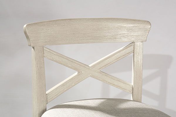 HH2 Home Bayview 2-Piece White Wirebrush Counter Stools-3