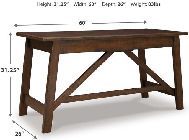 Signature Design by Ashley® Baldridge Rustic Brown Office Desk-7