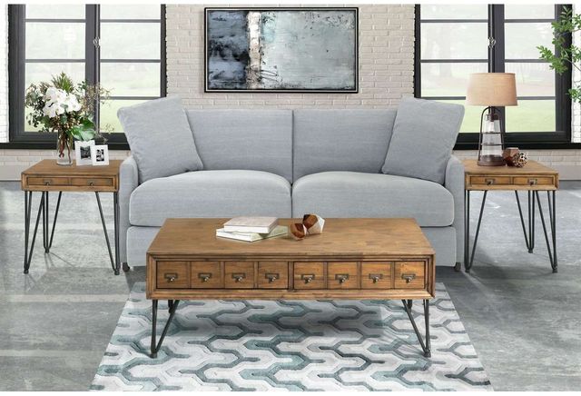 Elements International Boone 3-Piece Light Walnut Occasional Table Set-3