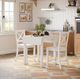 Jofran Inc. Eastern Tides 3-Piece Brushed White Counter Table Set with X Back Stools-1
