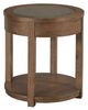 Hammary® Foster Glass Top Round End Table with Hazel Base-0