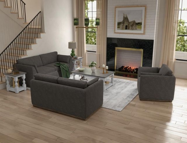International Furniture Direct Vallarta Gray Loveseat-3