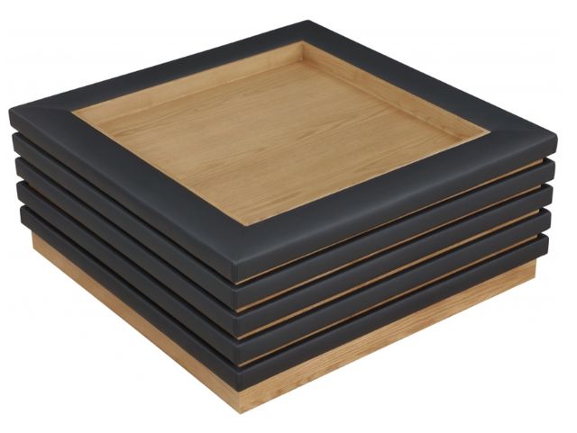 Meridian Furniture Rory Black/Natural Square Coffee Table-0