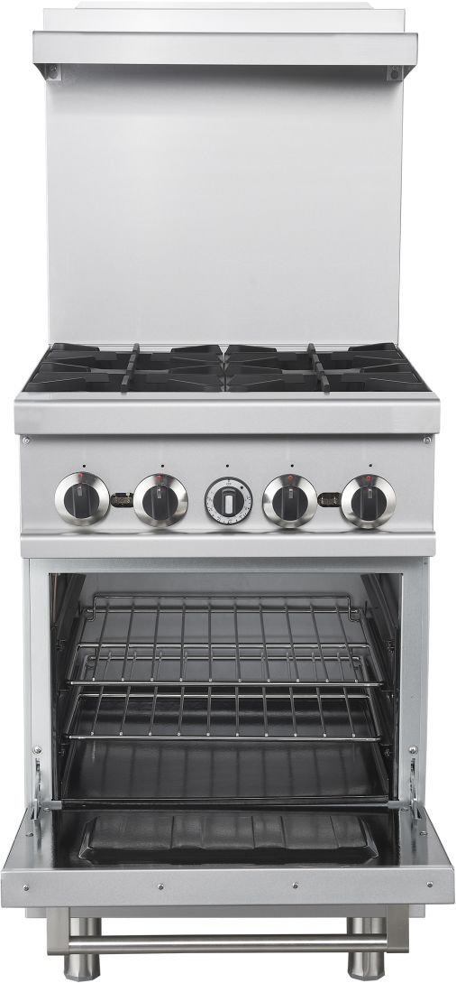 FORNO® 24" Stainless Steel Commercial Freestanding Gas Range -3
