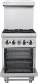 FORNO® 24" Stainless Steel Commercial Freestanding Gas Range -3