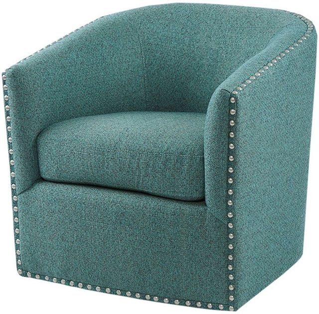 Olliix by Madison Park Teal Multi Tyler Swivel Chair-3