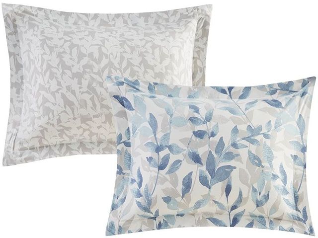Olliix by Madison Park Essentials Blue California King Sofia Reversible Complete Bedding Set-3
