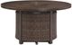 Signature Design by Ashley® Paradise Trail Medium Brown Aluminum/Resin Outdoor Round Fire Pit Table-1