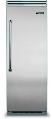 Front view of the Viking 5 Series 30 in. 17.8 Cu. Ft. Stainless Steel Built In Freezerless Refrigerator