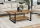 Monarch Specialties Inc. Mango Wood-Look Coffee Table with Shelf-1