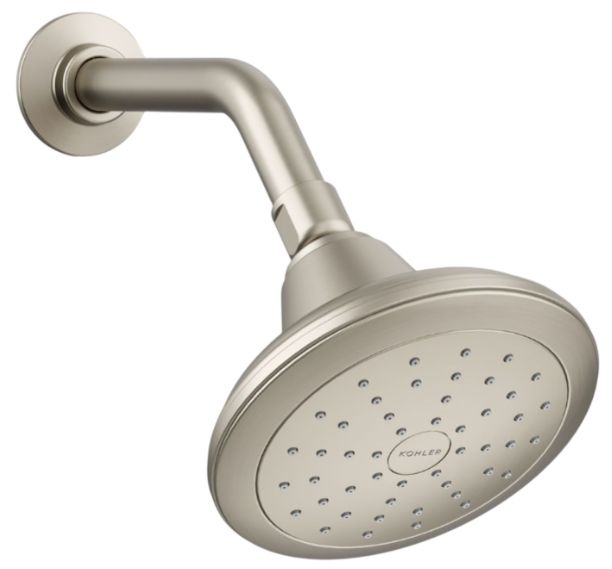KOHLER® Pinstripe® Vibrant Brushed Nickel 2.5 GPM Single-Function Showerhead-0
