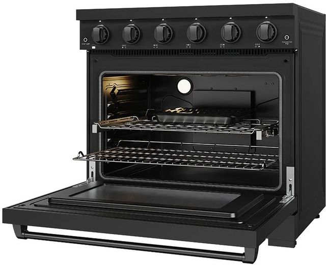 Title: Thor Kitchen® Gordon Ramsay 36" Black Freestanding Pro Style Electric Range-3