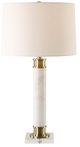 Uttermost® Plinth White Marble Table Lamp-0